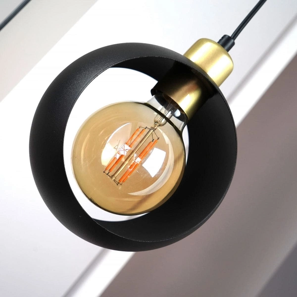 Pojedyncza wisząca lampa glamour Cyklop 2751 TK Lighting metalowy patyna