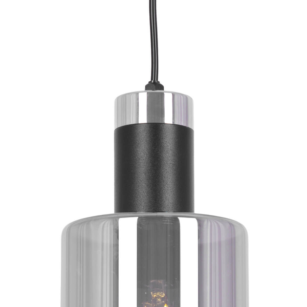 Lampa wisząca na listwie Brus K-5253 Kaja potrójna metalowa czarna