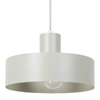 Lampa wisząca nad stół Rif M 41178 do jadalni metalowa szara beżowa