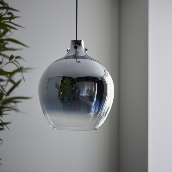 Lampa kula wisząca L&-196442 Light& szkło lustrzane chrom ombre