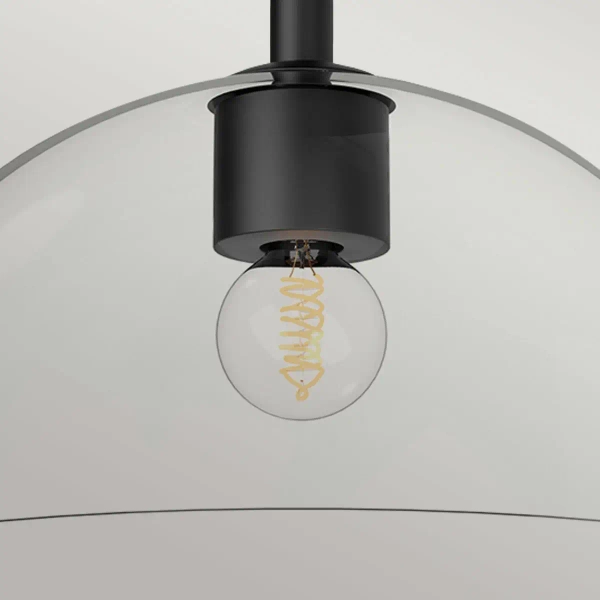 Lampa sufitowa na korytarz Jude ALM-JUDE-SF-MB-CL szklana czarna