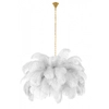 Lampa wisząca Tiffany MSE1501100525 strusie pióra białe złote