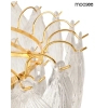 Wisząca lampa na łańcuchu CLARA złota MSE1501100560 9xE14 szklana glamour