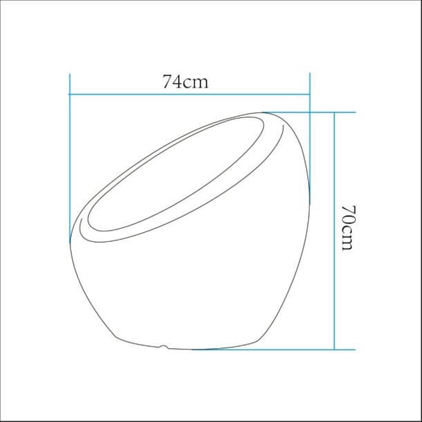 Fotel ogrodowy Party ES-SF002 LED 5W RGBW IP65 biały