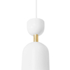 Lampa wisząca do jadalni Supuru SUA131P0 metalowa biała mosiądz