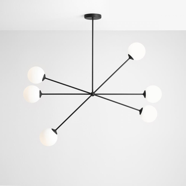 Minimalistyczna lampa wisząca Ohio 1081PL_K1 biała czarna