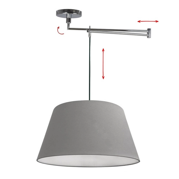 Sufitowa lampa regulowana Natalia AZ1924+AZ2591 Azzardo chrom szary