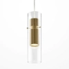 Szklana lampa wisząca Dynamics MOD326PL-01MG podłużna mosiądz
