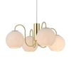 Szklana lampa wisząca kule Franca 2312543035 nad stół mosiądz