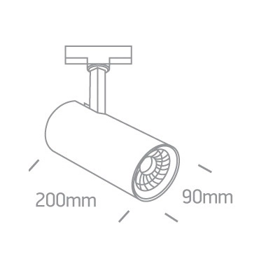 Ledowa lampa sufitowa do systemu 3-faz REO MYL.00094 LED 30W 4000K biała