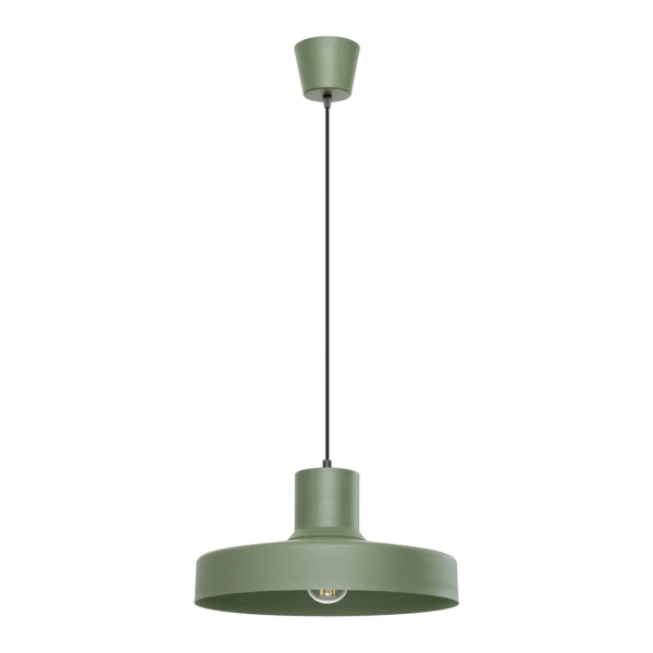 Oliwkowa lampa wisząca BILO SL.1705 owalna 1xE27 nad wyspę