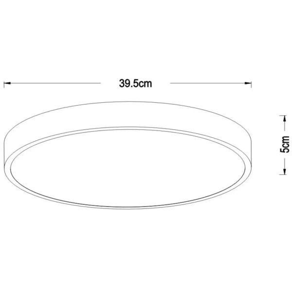 Okrągły plafon UNAR 79185/40/30 Lucide LED 24W 2700K kuchenny czarny