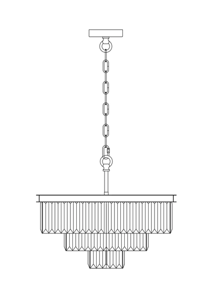 Lampa wisząca glamour Revero MOD085PL-07BS Maytoni kryształowa mosiądz