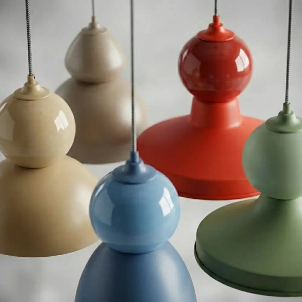 Ceramiczna lampa wisząca Tigali beżowa żółta 5242 1xE27 nad stół