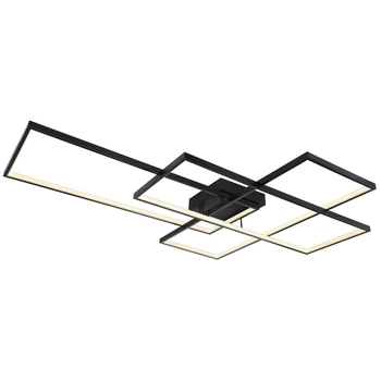 Geometryczna LAMPA sufitowa GABRIEL 67227-100B Globo metalowa OPRAWA plafon LED 100W 3000K - 6000K prostokątne czarne białe