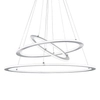 Wisząca lampa salonowa DURBAN 321910307 Trio LED 75W 3000K pierścienie srebrny