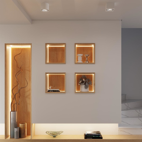 Minimalistyczny downlight ceramiczny SL.0850 kostka biała