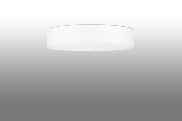 LAMPA sufitowa SL.0809 okrągła OPRAWA plafon abażurowy biały