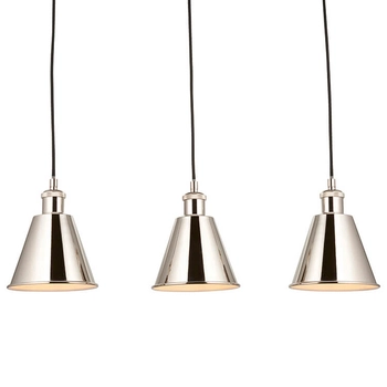 Stożkowa lampa wisząca nad wyspę Hal 97839 retro srebrny