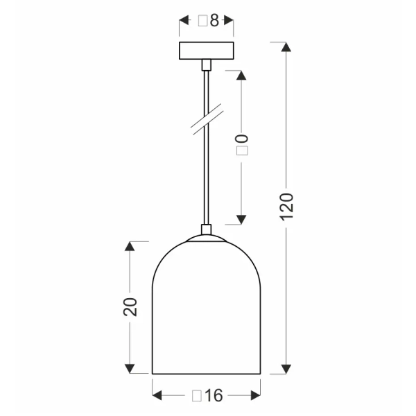Szklana wisząca lampa Klea 31-38340 szklana na korytarz grafitowa