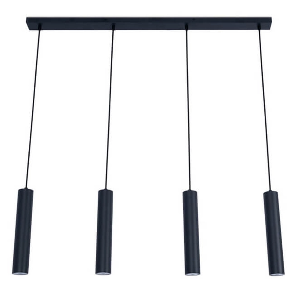 Jadalniana lampa zwisająca nad stół Spoti ABR-ZLW4T-C Abruzzo tuby czarna