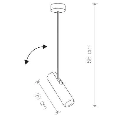 LAMPA sufitowa EYE SUPER A 6502 Nowodvorski metalowa OPRAWA spot tuba czarna