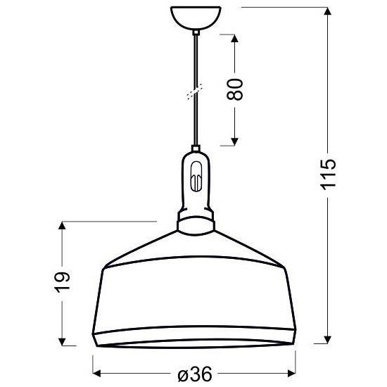 Lampa zwisowa ROBINSON 31-37688 metalowa loftowy zwis kopuła biała