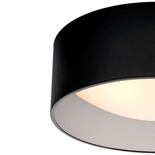 Plafon LAMPA sufitowa VERO 30444202 Kaspa metalowa OPRAWA okrągła czarna
