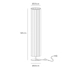 Materiałowa lampa podłogowa FOLD 21739/12/31 tuba biały czarny