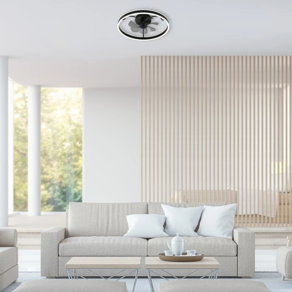 Sufitowy wiatrak z modułem LED Fanfy czarny biały 71337 40W 3000-6000K CCT