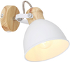 Lampa ścienna Wiho 54018-1 skandynawska biała drewno