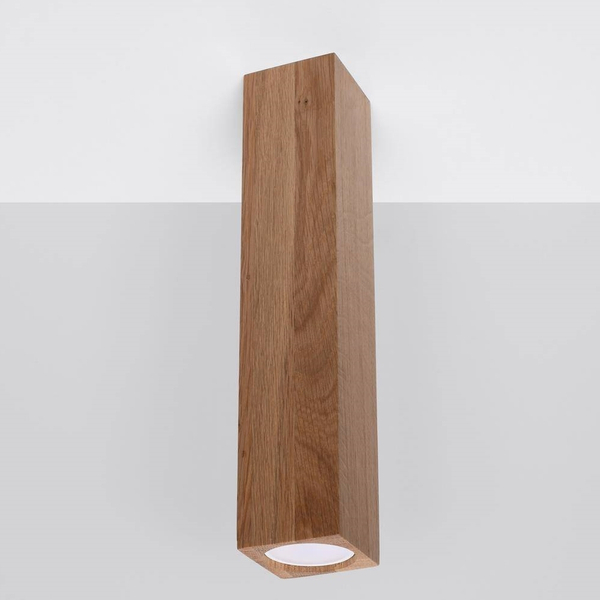 Ekologiczna lampa sufitowa SL.1041 prostokątna drewniana