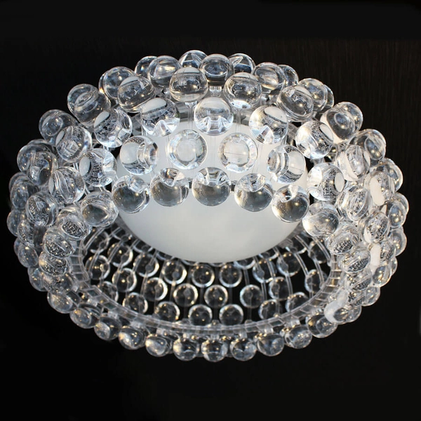 Sufitowa lampa okrągła Acrylio kryształki przezroczyste