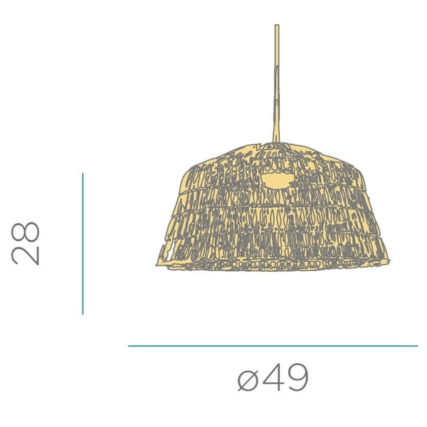 Ażurowa lampa wisząca Amalfi LUMAMA050XXHINW koszyk brązowa