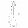 Wisząca lampa loftowa BUENO czarna 31-50441 1xGx53 szklana nad wyspę