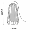 Zewnętrzna lampa stojąca no.moon 9419 druciana IP44 czarna