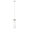 Lampa wisząca GEM P0389-01D-F7AC tuba szklany złota przezroczysta