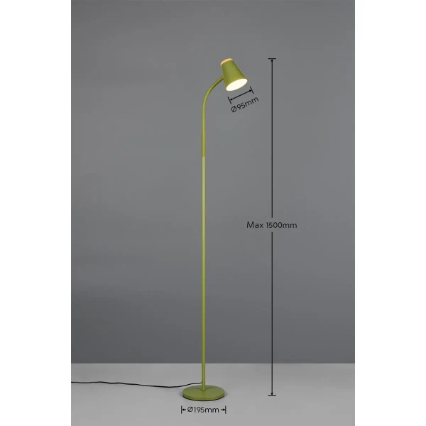Podłogowa lampa z regulacją PONGO R45831115 LED 4,5W 3000K zielony