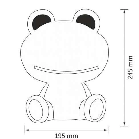 Nocna lampa stołowa ŻABKA 307675 Polux LED 2,5W 3000K dziecięca różowa
