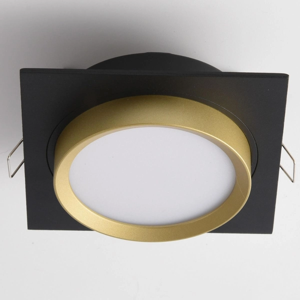 Lampa podstropowa Hoop DL086-GX53-SQ-BG downlight czarna złota