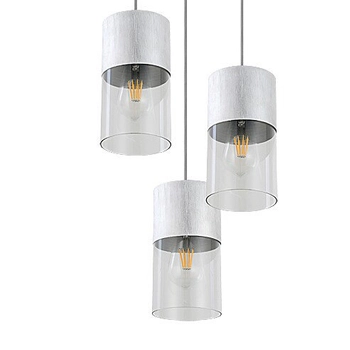 Szklana kaskada wisząca Zelkova 3155 do jadalni nad stół aluminium