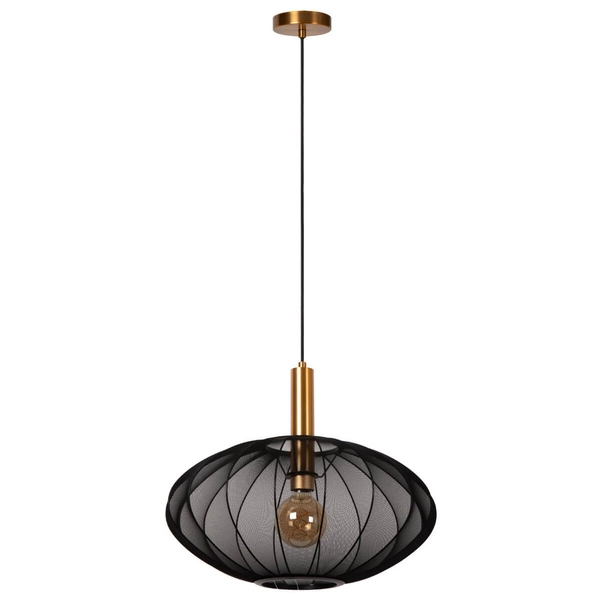 Lampa wisząca nad stół Corina 03447/52/30 klosz siatka czarna złota