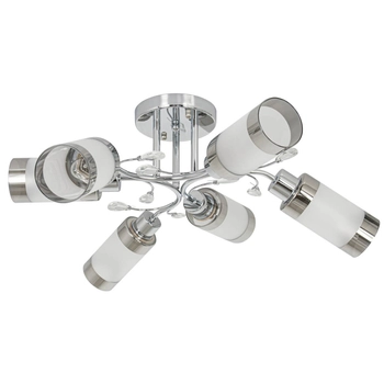 Sufitowa lampa sypialniana 8267/6 8C szklane tuby chrom