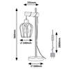 Stojąca LAMPKA stołowa FABIAN 5245 Rabalux industrialna LAMPA biurkowa czarna