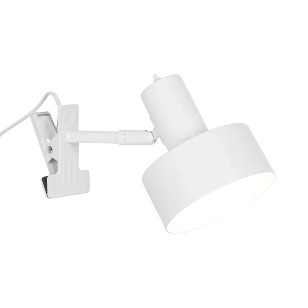 Regulowana lampa na klips Matis 2512222001 do sypialni biały