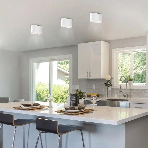 Sufitowa lampa plafon Kobald 2052 biały downlight podwójny do sypialni