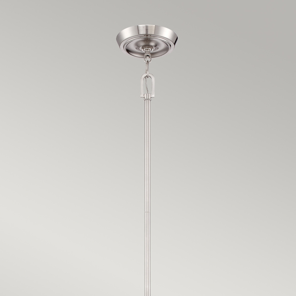 Lampa wisząca Penn Station QZ-PENN-STATION-M-BN Quoizel przezroczysta nikiel
