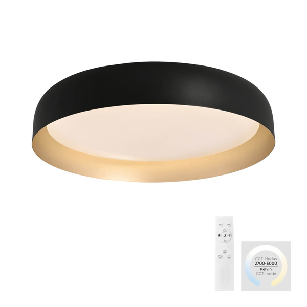 Okrągła lampa sufitowa Osko 14216-18 Just Light LED 36,5W 2700-5000K czarna