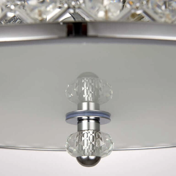 Kryształowa lampa sufitowa Hudson HUDSON-3CH Endon chrom przezroczysta