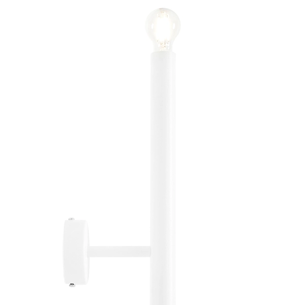 Lampa naścienna Tubo 1072D_S Aldex metalowy biały kinkiet sypialniany
